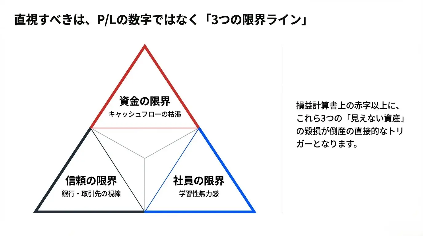 5期連続赤字からの逆転は可能か？資金・信頼・社員の「限界ライン」を