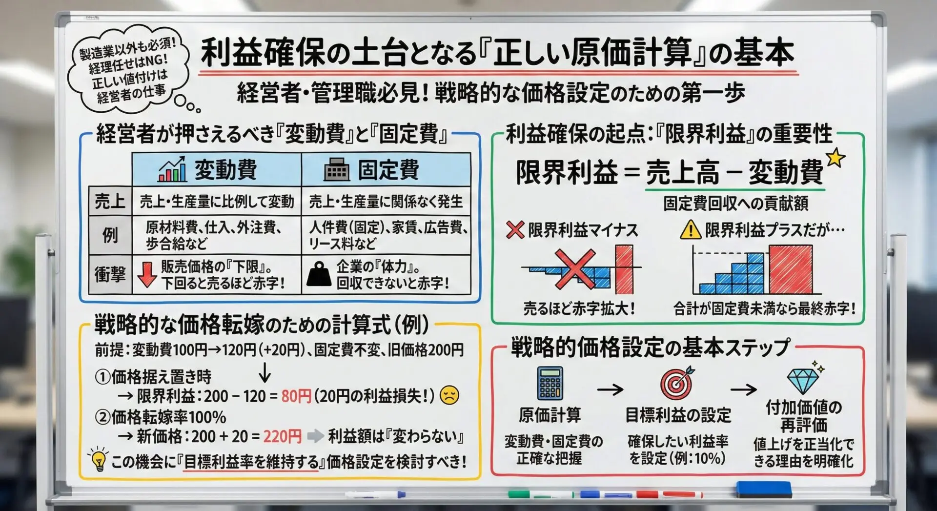 値上げの決め方と伝え方｜原価計算から考える“利益を守る”価格設定